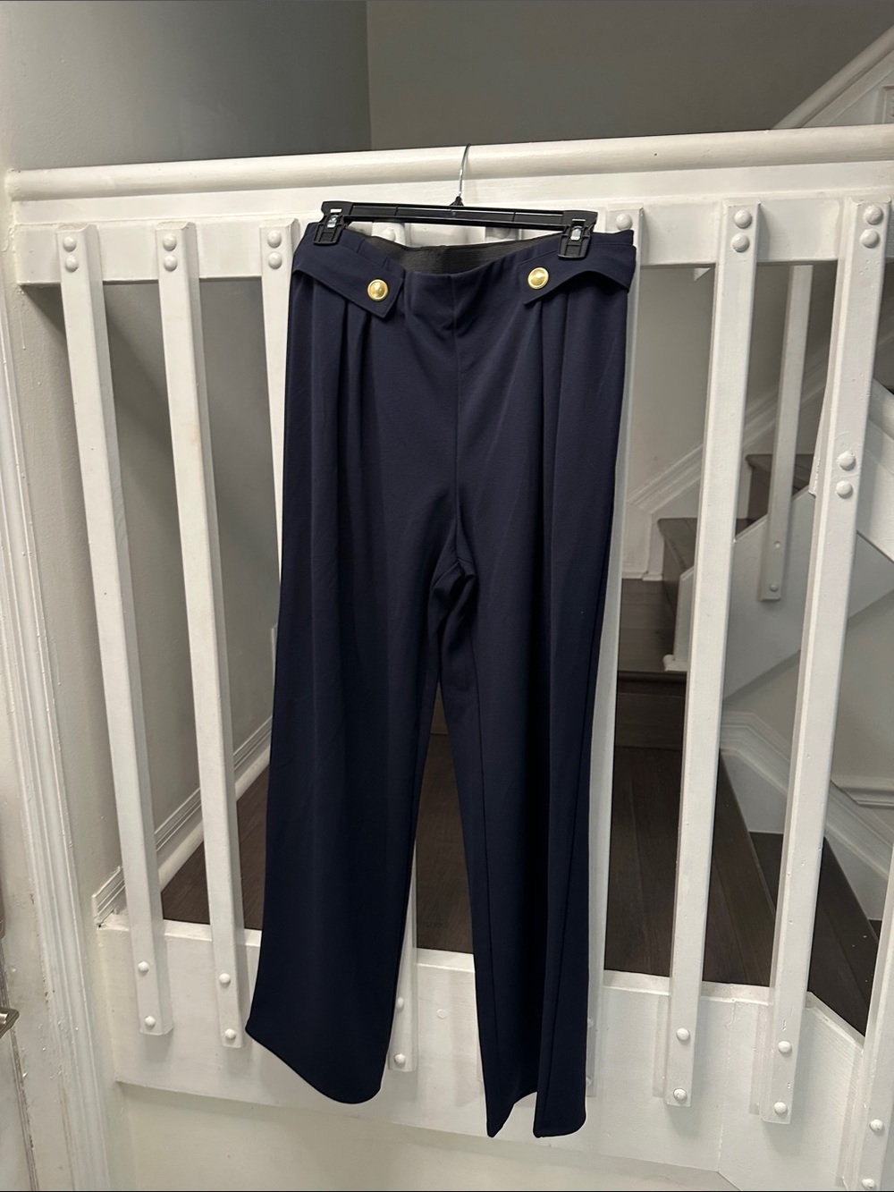 H&M Dark Blue Elastic Waist Skirt